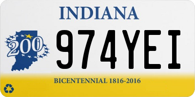 IN license plate 974YEI