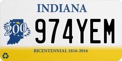 IN license plate 974YEM