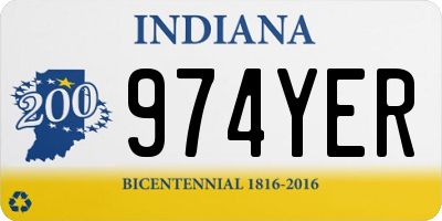 IN license plate 974YER