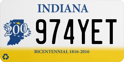 IN license plate 974YET