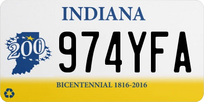IN license plate 974YFA