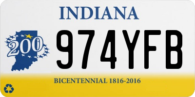 IN license plate 974YFB