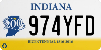 IN license plate 974YFD