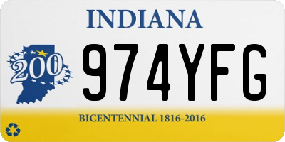 IN license plate 974YFG