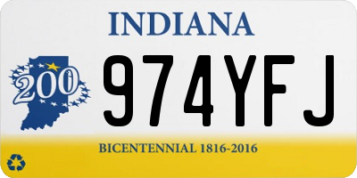 IN license plate 974YFJ