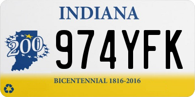 IN license plate 974YFK