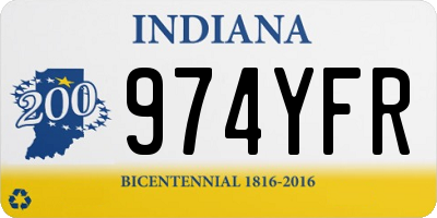 IN license plate 974YFR