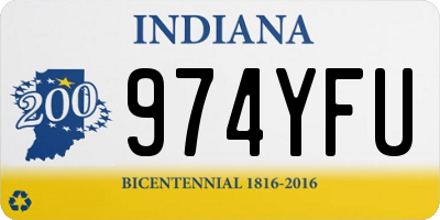 IN license plate 974YFU