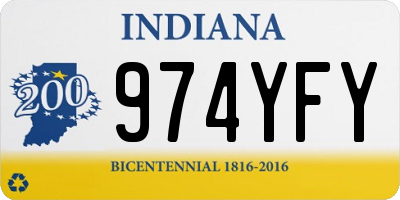 IN license plate 974YFY
