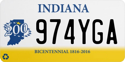 IN license plate 974YGA
