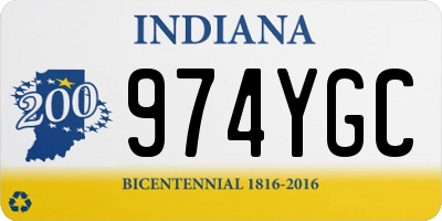 IN license plate 974YGC