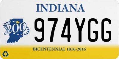 IN license plate 974YGG