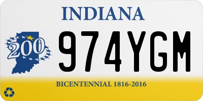 IN license plate 974YGM