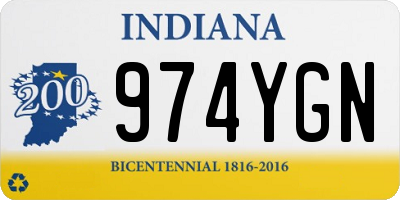 IN license plate 974YGN