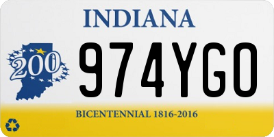 IN license plate 974YGO