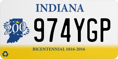 IN license plate 974YGP
