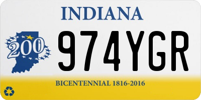 IN license plate 974YGR