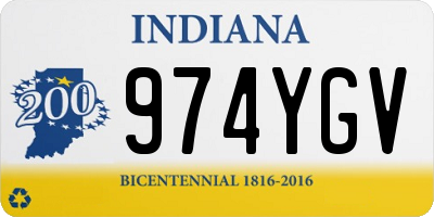 IN license plate 974YGV