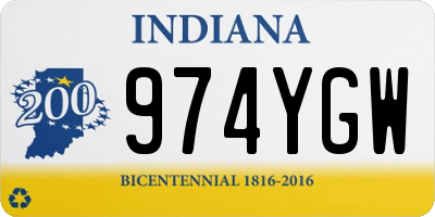 IN license plate 974YGW