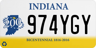 IN license plate 974YGY