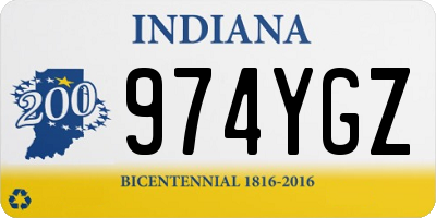 IN license plate 974YGZ