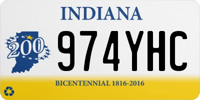 IN license plate 974YHC