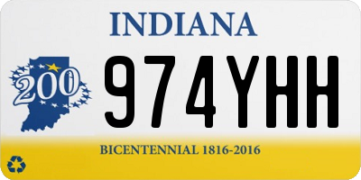 IN license plate 974YHH