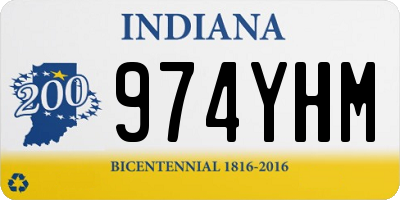 IN license plate 974YHM