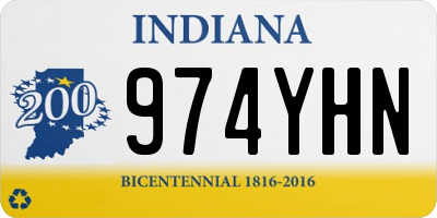 IN license plate 974YHN