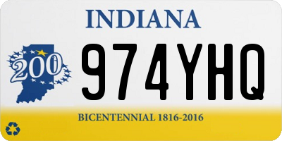 IN license plate 974YHQ