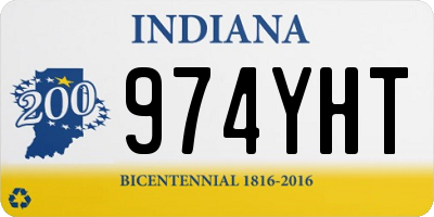 IN license plate 974YHT