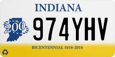 IN license plate 974YHV