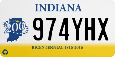 IN license plate 974YHX