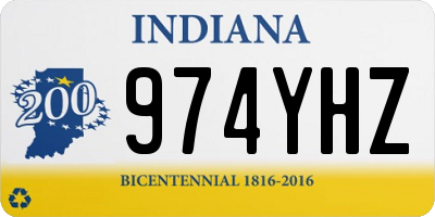 IN license plate 974YHZ