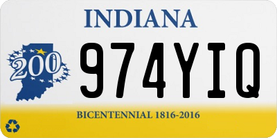 IN license plate 974YIQ