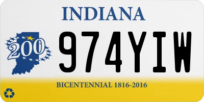 IN license plate 974YIW