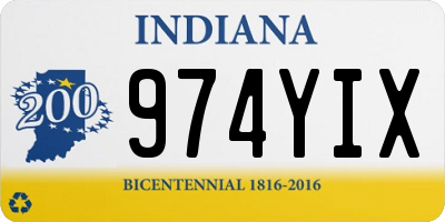 IN license plate 974YIX