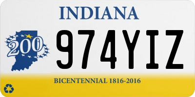 IN license plate 974YIZ