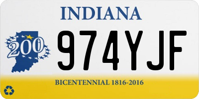 IN license plate 974YJF