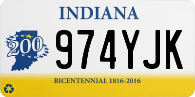 IN license plate 974YJK