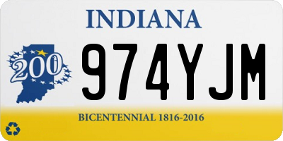 IN license plate 974YJM