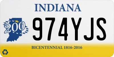 IN license plate 974YJS