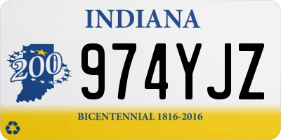 IN license plate 974YJZ
