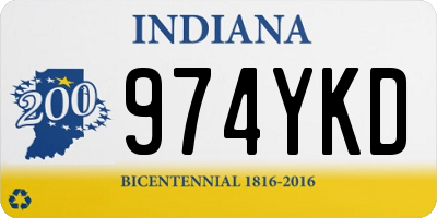 IN license plate 974YKD