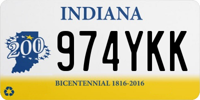 IN license plate 974YKK