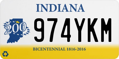 IN license plate 974YKM