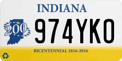 IN license plate 974YKO