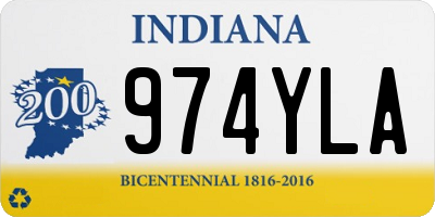 IN license plate 974YLA