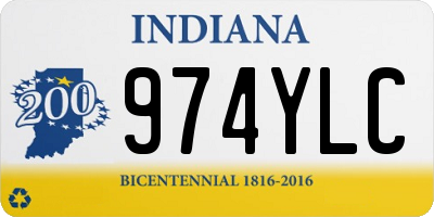 IN license plate 974YLC