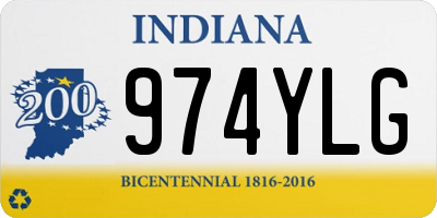 IN license plate 974YLG